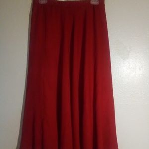 Red flowy skirt